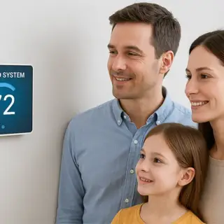 Mother, father and daughter enjoying their brand new HVAC Zoning in their home.