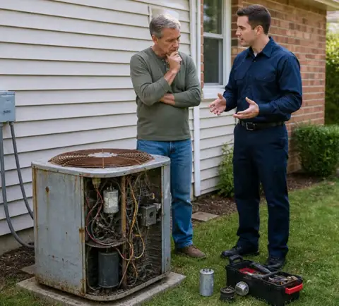 Evaluation on whether its better to repair or replace.