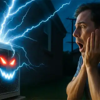 A homeowner is terrified as he watches his air conditioner suck more power from the power lines.