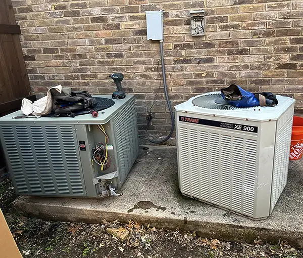 An old TRANE system that needed the CAST Heating & Air repair touch.