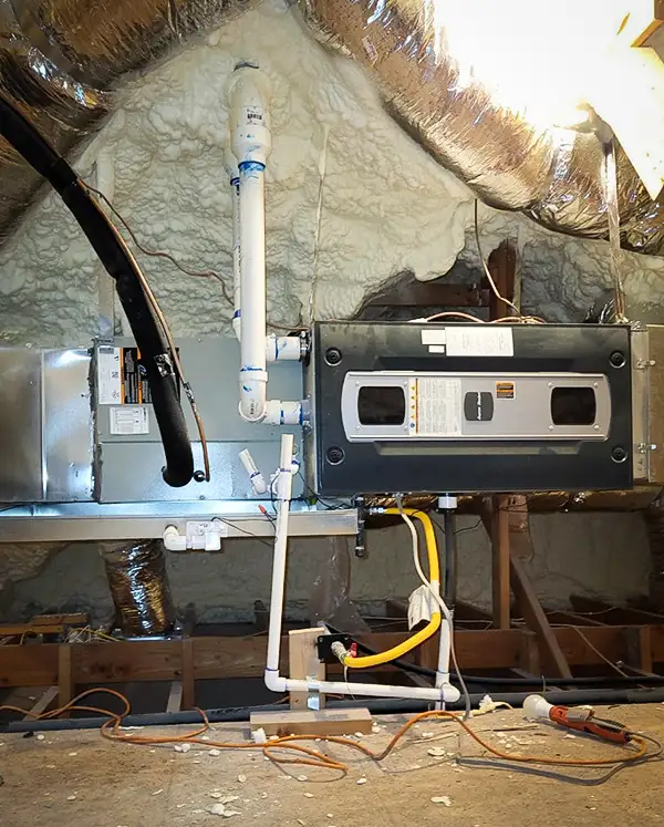 An attic HVAC repair for a customer in Combine TX