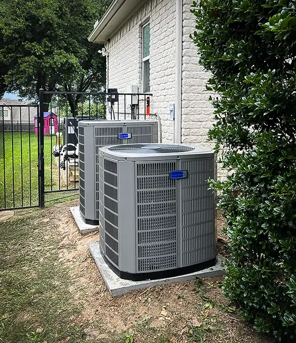 We installed these American Standard air conditioners for a customer.