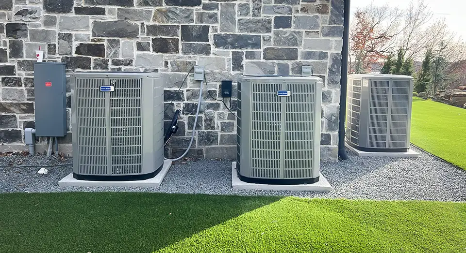 This customer needed a complete HVAC upgrade, and they  got 3 new American Standard units.