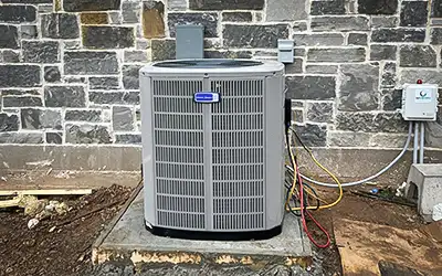 An American Standard HVAC unit installed by CAST Heating & Air Conditioning.
